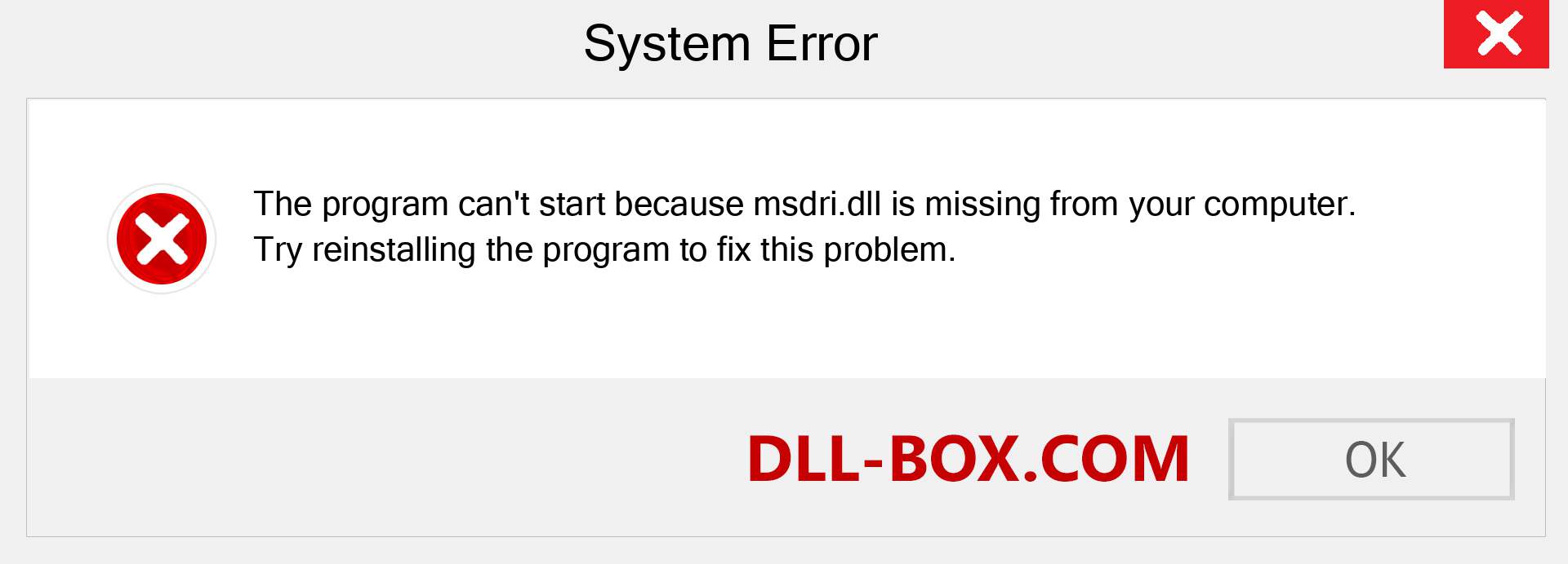  msdri.dll file is missing?. Download for Windows 7, 8, 10 - Fix  msdri dll Missing Error on Windows, photos, images